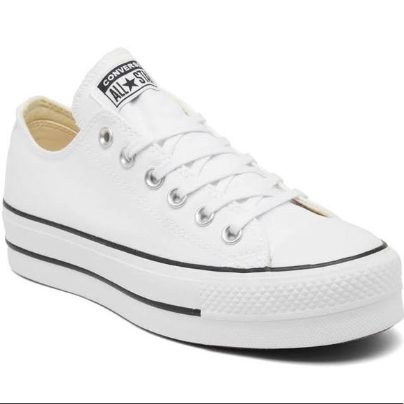Converse Shoes - Converse White Chuck Taylor All Star Lo Platform Sneakers! Brand New!